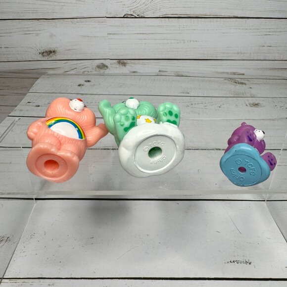 Lot of 3 TCFC Care Bear Figures Cheer Wish & Share Bear Vtg 2000's Cake Toppers - Picture 5 of 8